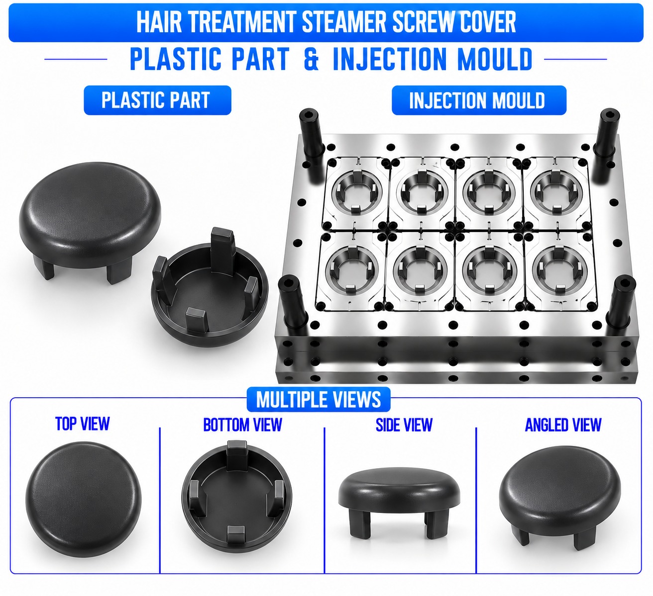 Hair Treatment Steamer Plastic Screw Cover Mould and Moulding Service